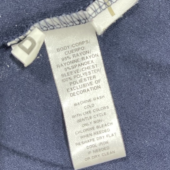 Loft Navy blue lace knit dress women’s size L - Picture 13 of 13